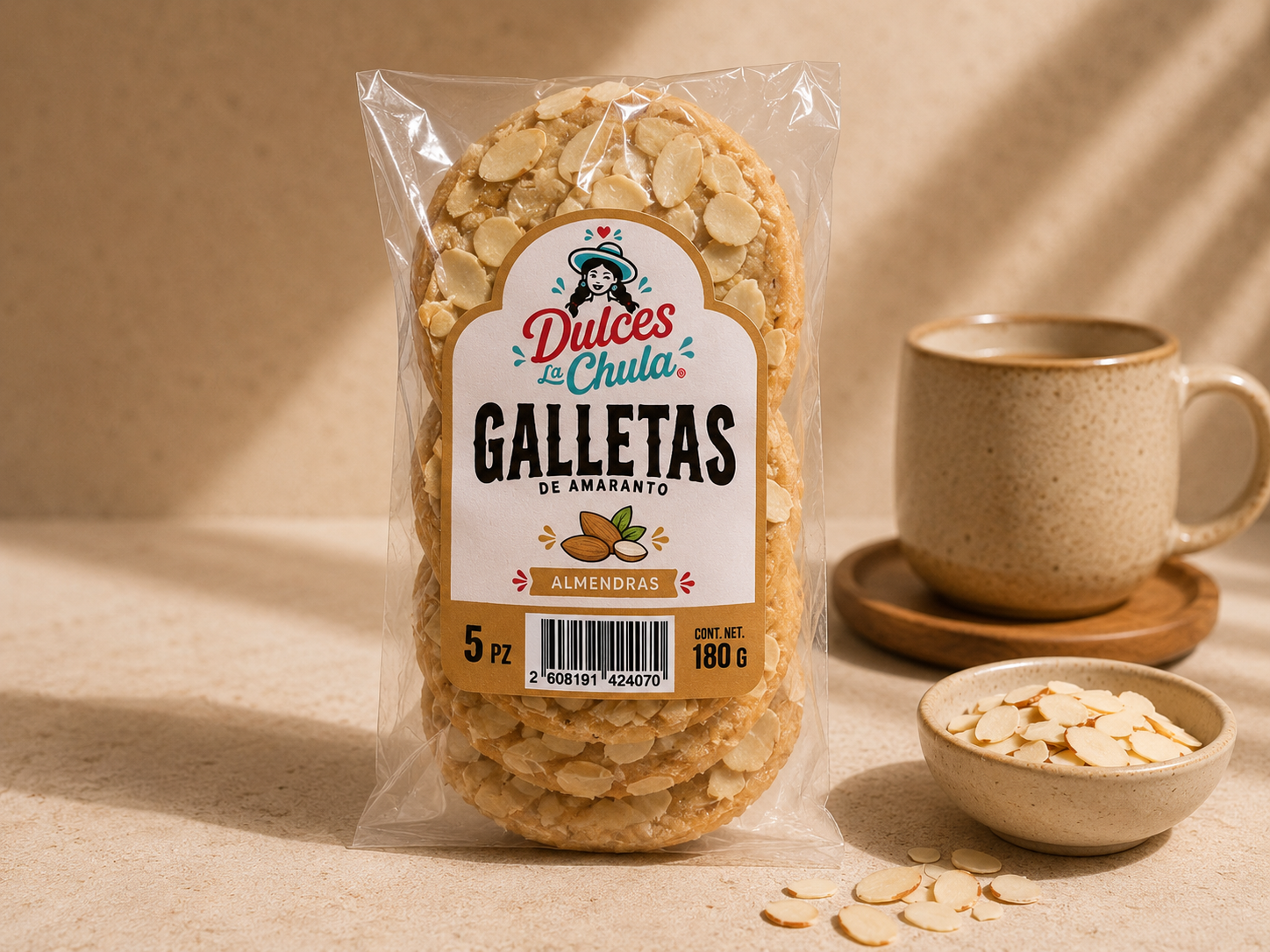 Galleta de amaranto con almendras